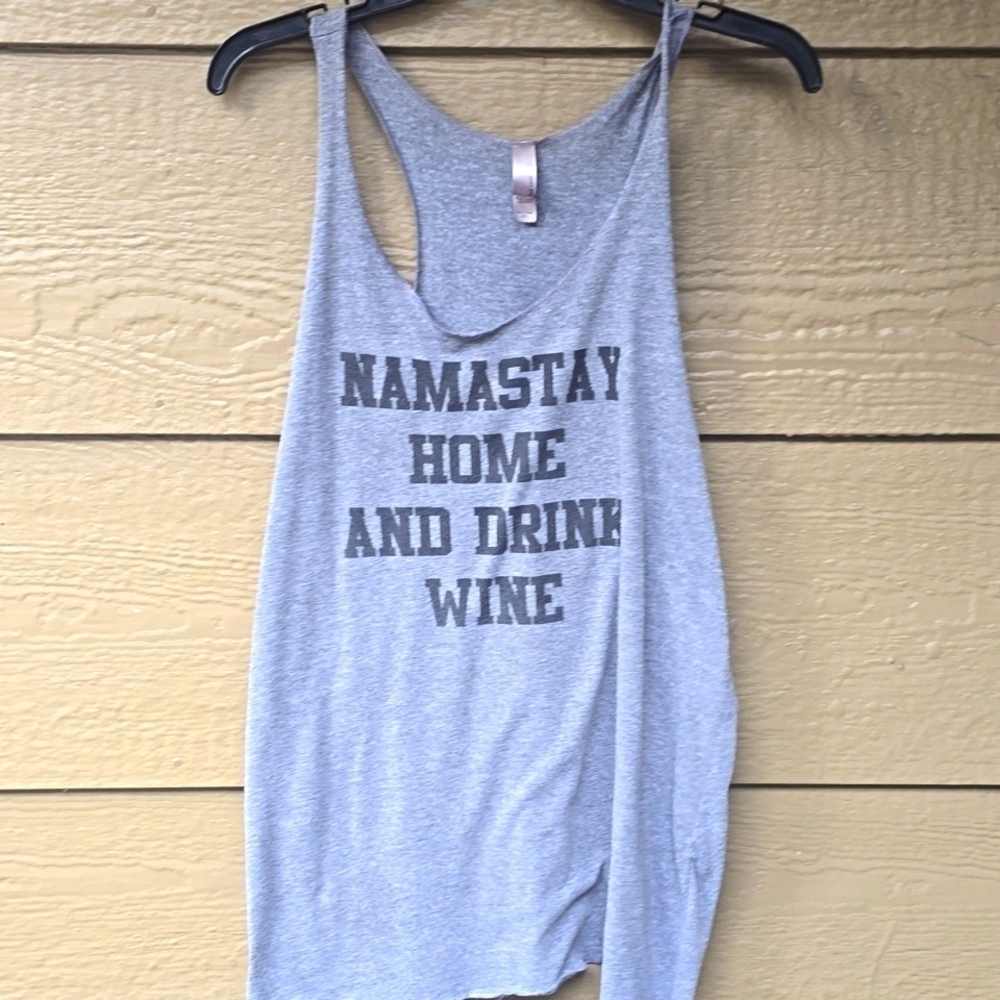 Namastay home and drink wine Tank Top XXL